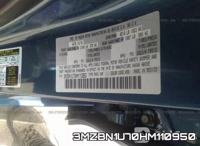 3MZBN1U70HM110950 фото 10