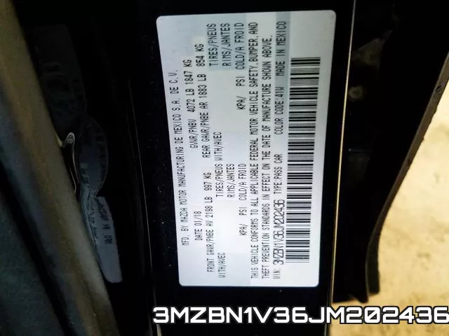 3MZBN1V36JM202436 фото 2