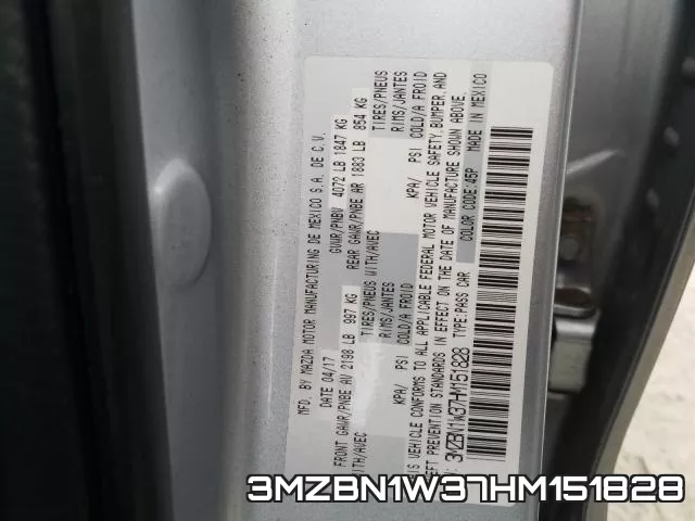 3MZBN1W37HM151828 фото 2