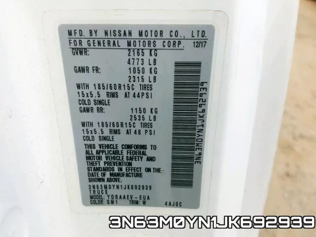 3N63M0YN1JK692939 фото 2