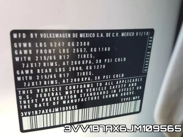 3VV1B7AX6JM109565 фото 2