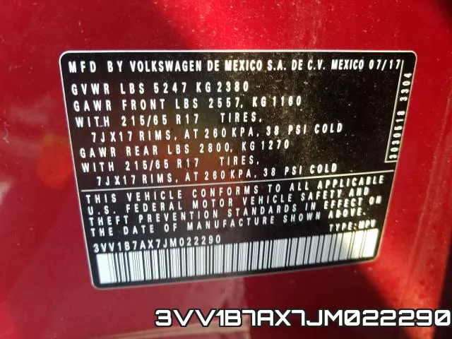 3VV1B7AX7JM022290 фото 2