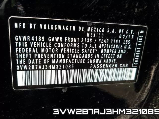 3VW2B7AJ3HM321085 фото 2