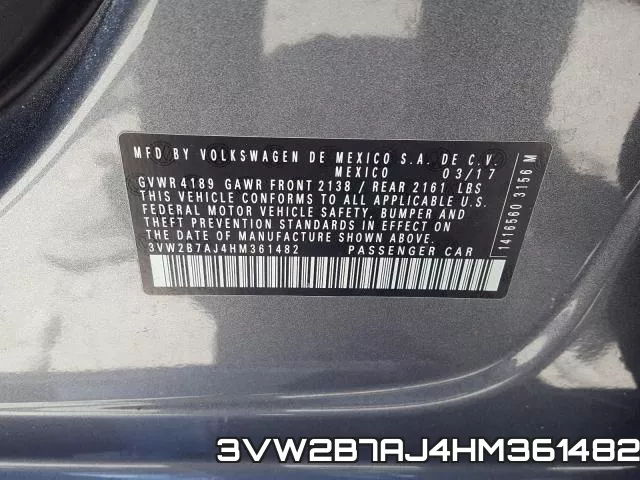3VW2B7AJ4HM361482 фото 2