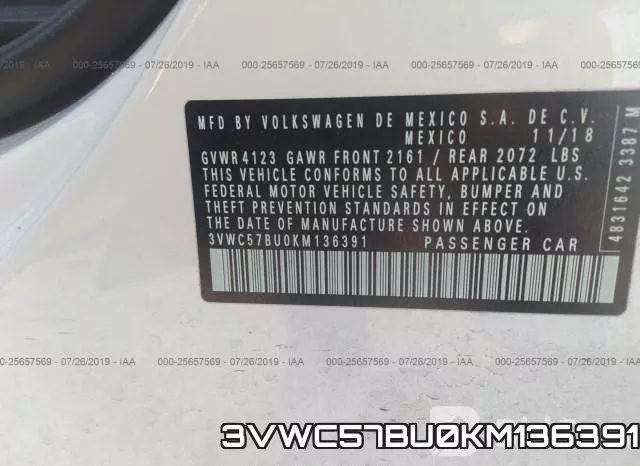 3VWC57BU0KM136391 фото 10