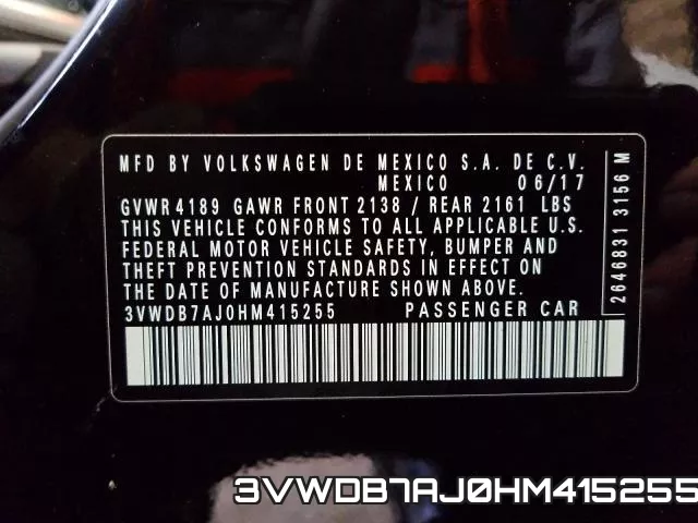 3VWDB7AJ0HM415255 фото 2