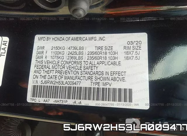 5J6RW2H53LA009477 фото 10