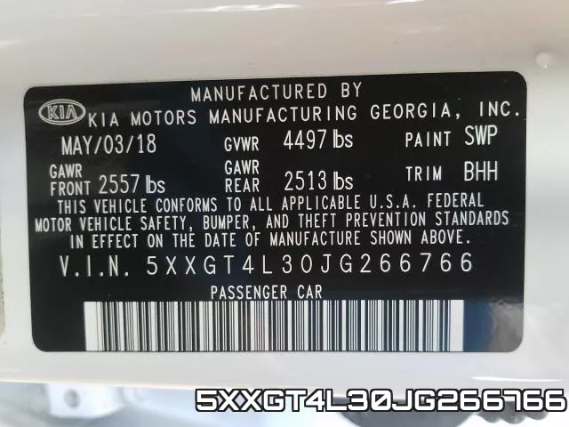 5XXGT4L30JG266766 фото 2
