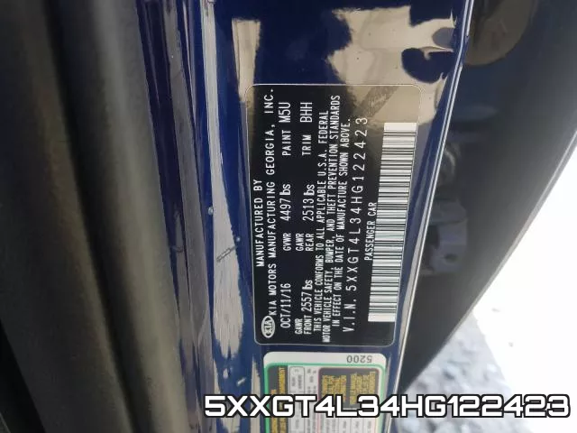 5XXGT4L34HG122423 фото 2
