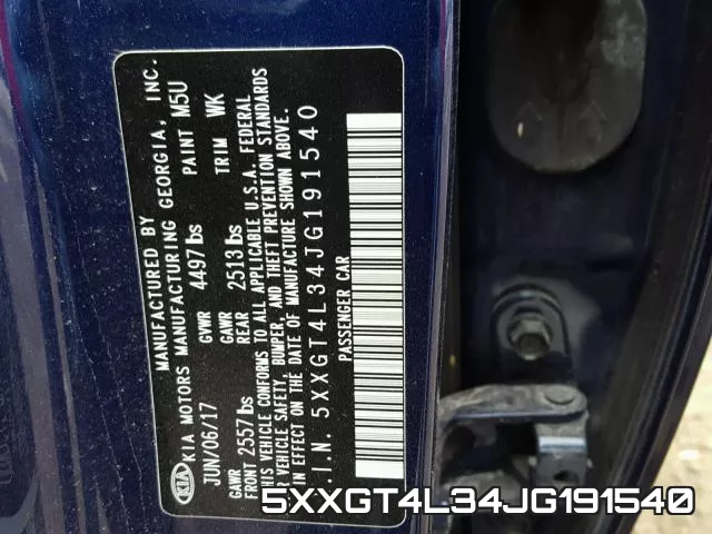 5XXGT4L34JG191540 фото 2