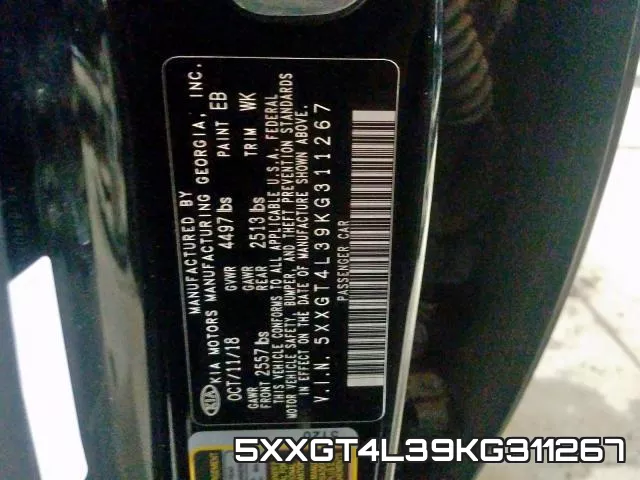 5XXGT4L39KG311267 фото 2
