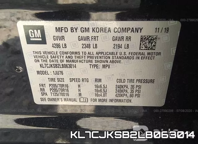 KL7CJKSB2LB063014 фото 10
