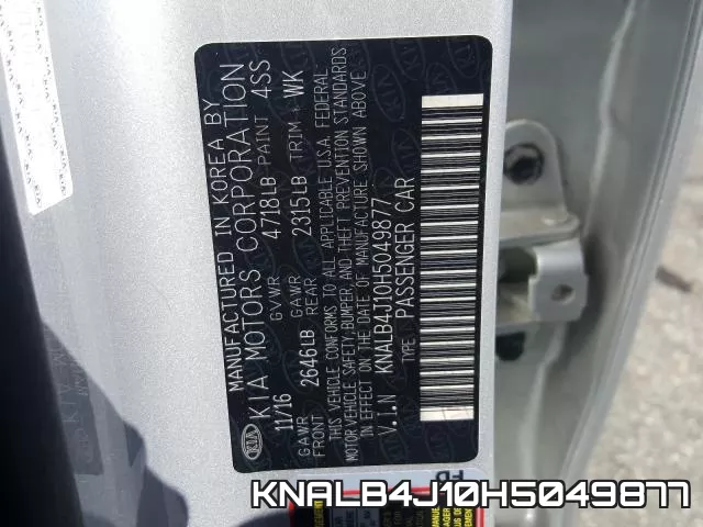 KNALB4J10H5049877 фото 2