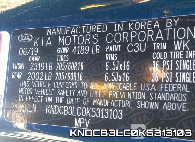 KNDCB3LC0K5313103 фото 10