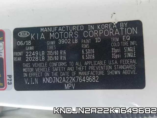KNDJN2A22K7649682 фото 2