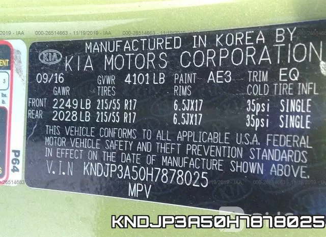 KNDJP3A50H7878025 фото 10