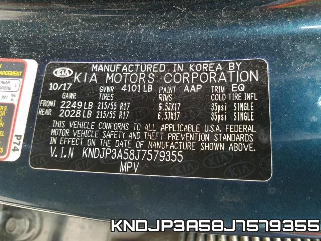 KNDJP3A58J7579355 фото 2