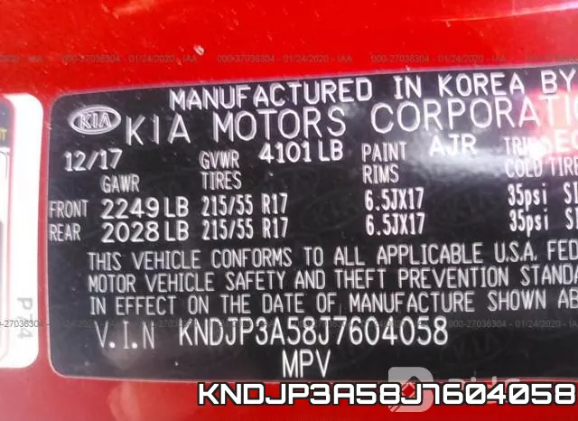 KNDJP3A58J7604058 фото 10