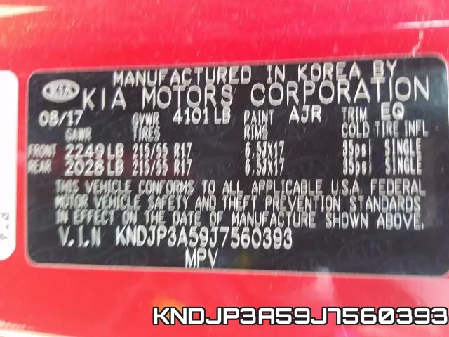 KNDJP3A59J7560393 фото 2