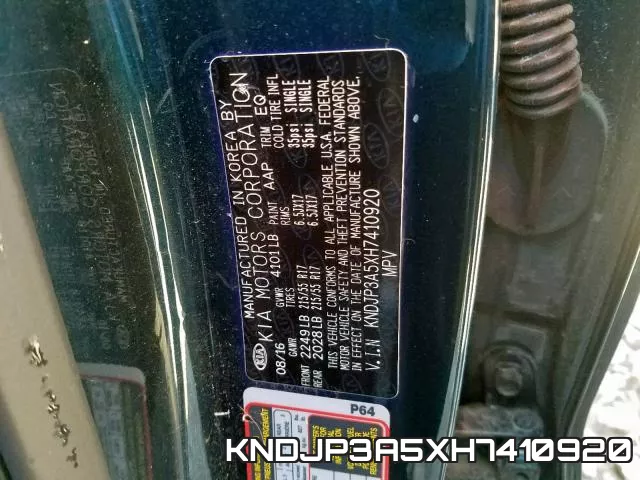 KNDJP3A5XH7410920 фото 2