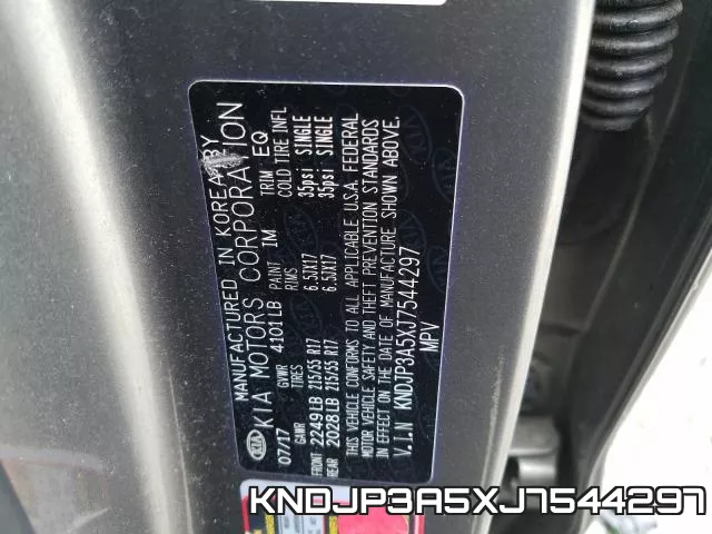 KNDJP3A5XJ7544297 фото 2