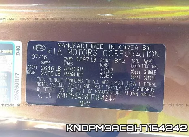 KNDPM3AC8H7164242 фото 10