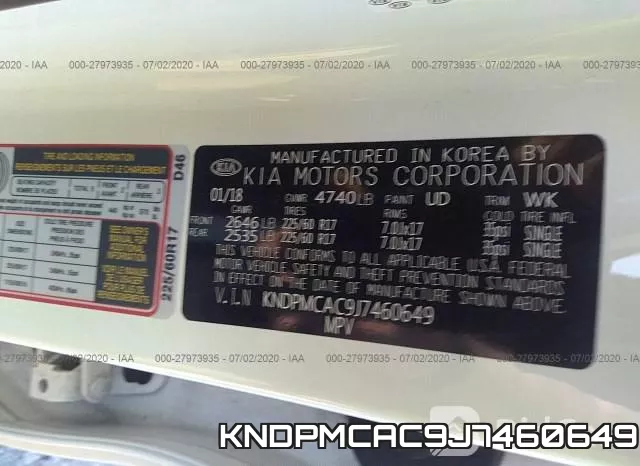 KNDPMCAC9J7460649 фото 10