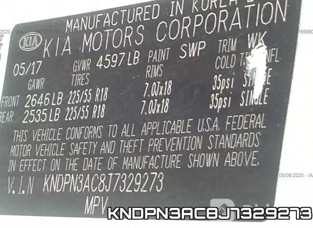 KNDPN3AC8J7329273 фото 10