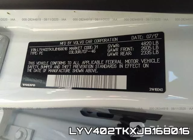 LYV402TKXJB168016 фото 10