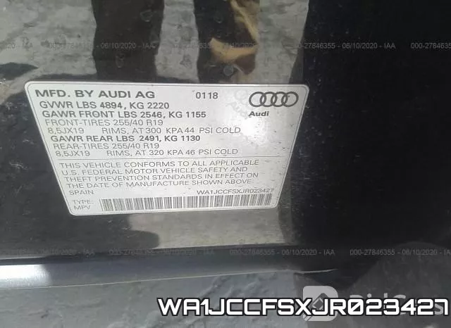 WA1JCCFSXJR023427 фото 10