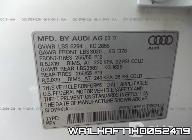 WA1LHAF77HD052479 фото 10