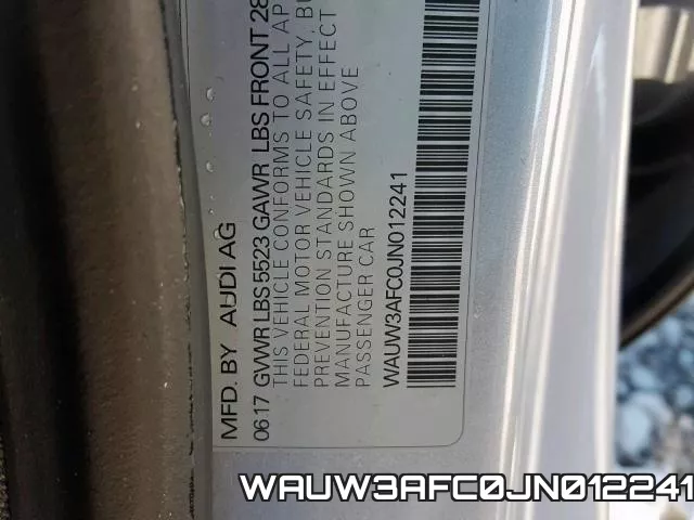 WAUW3AFC0JN012241 фото 2
