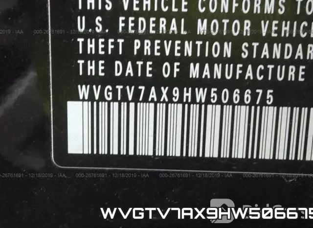 WVGTV7AX9HW506675 фото 10