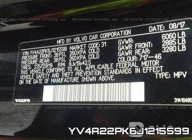 YV4A22PK6J1215599 фото 10