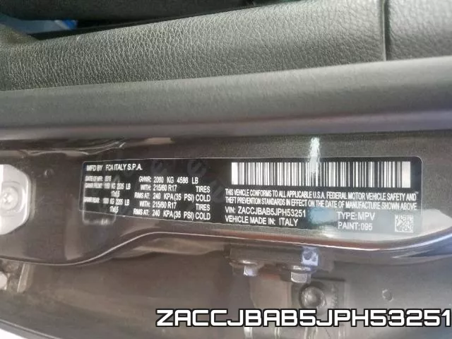 ZACCJBAB5JPH53251 фото 2