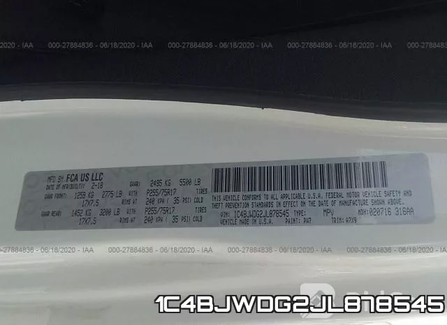 1C4BJWDG2JL878545 фото 10