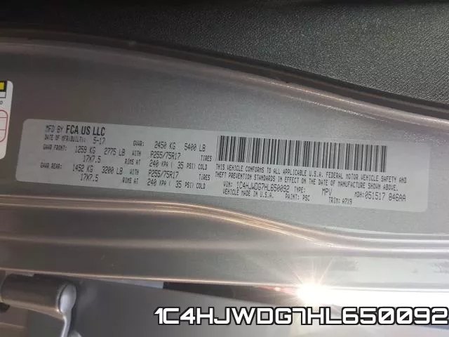 1C4HJWDG7HL650092 фото 2
