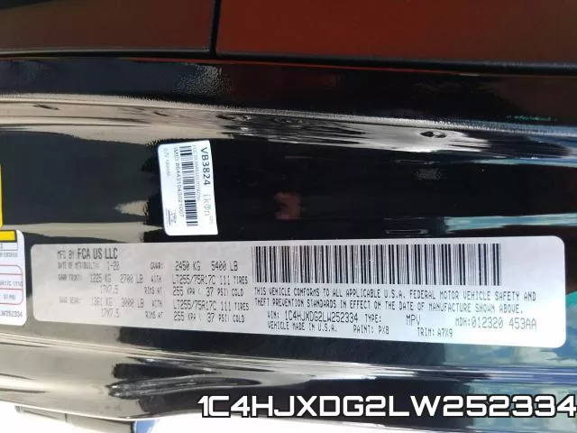 1C4HJXDG2LW252334 фото 2