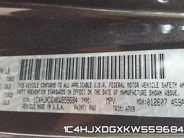 1C4HJXDGXKW559684 фото 2