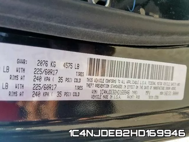 1C4NJDEB2HD169946 фото 2