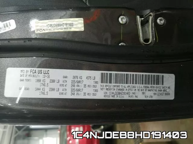 1C4NJDEB8HD191403 фото 2