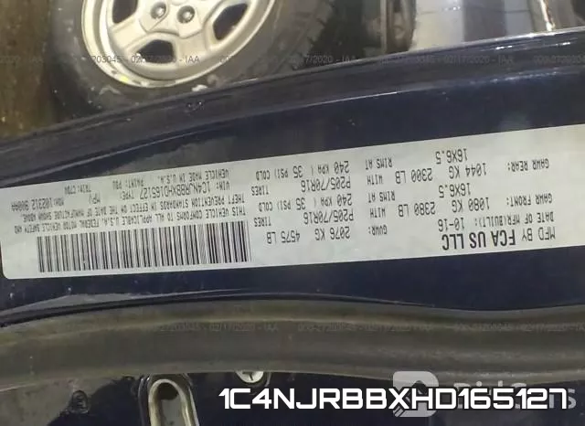 1C4NJRBBXHD165127 фото 10