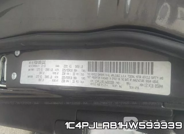 1C4PJLAB1HW593339 фото 10