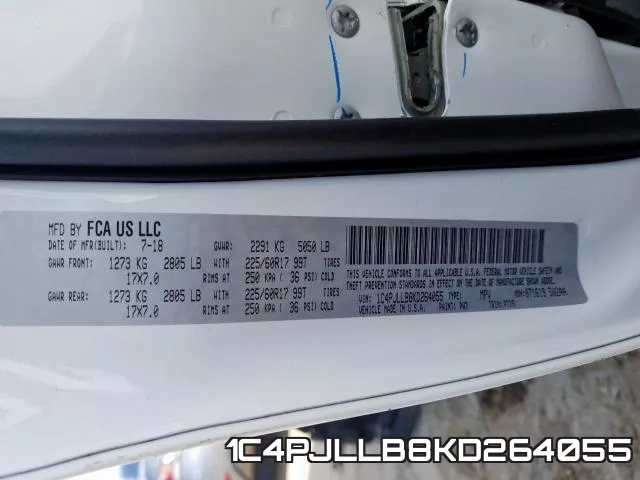 1C4PJLLB8KD264055 фото 2