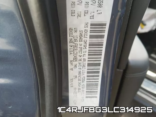 1C4RJFBG3LC314925 фото 2