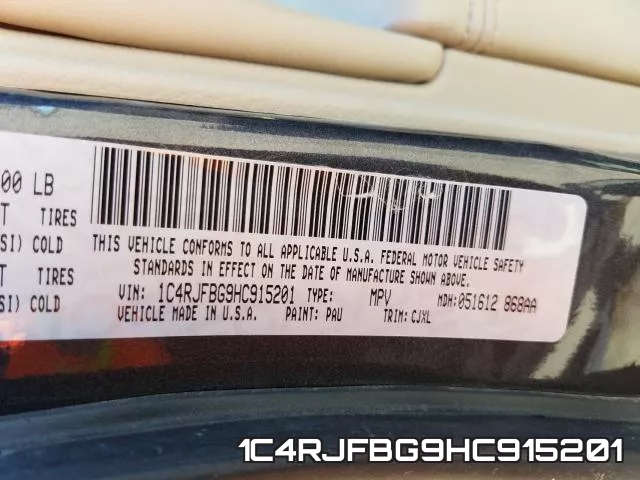 1C4RJFBG9HC915201 фото 2