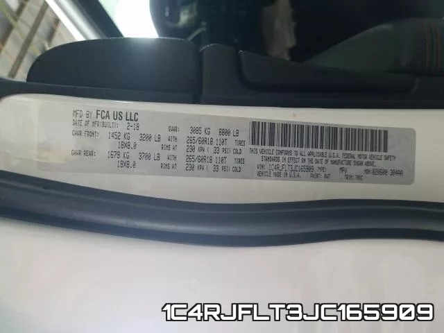 1C4RJFLT3JC165909 фото 2