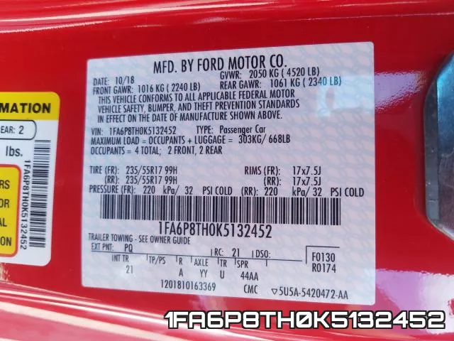 1FA6P8TH0K5132452 фото 2