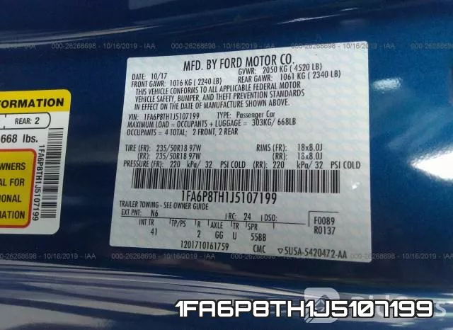 1FA6P8TH1J5107199 фото 10