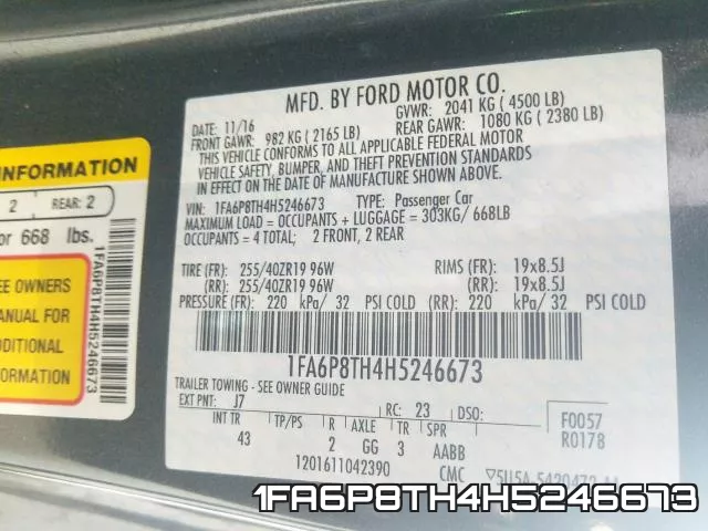 1FA6P8TH4H5246673 фото 2